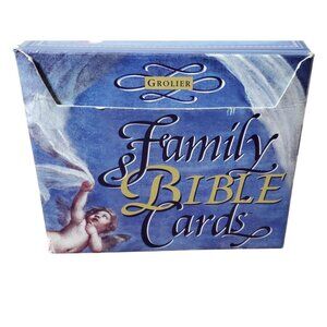 Grolier Family Bible Cards Set With Box